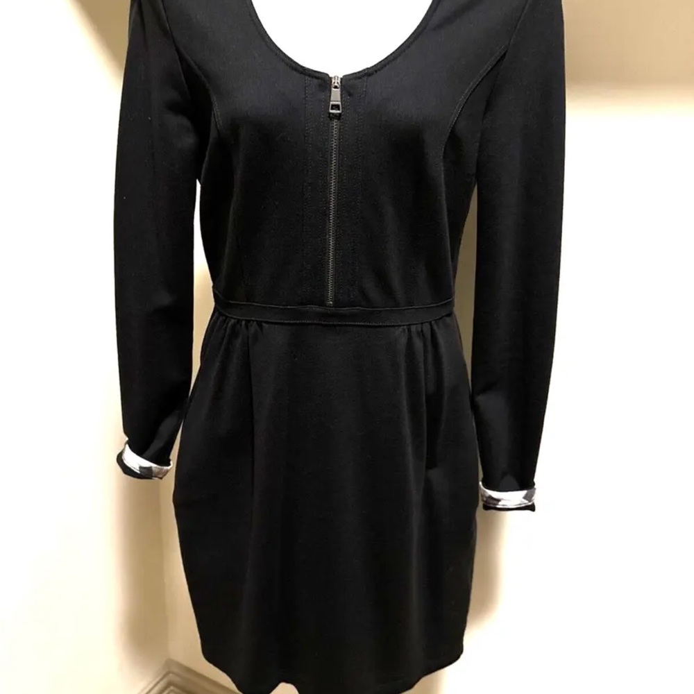 Burberry Brit Black Jersey Dress Long Sleeve size 6